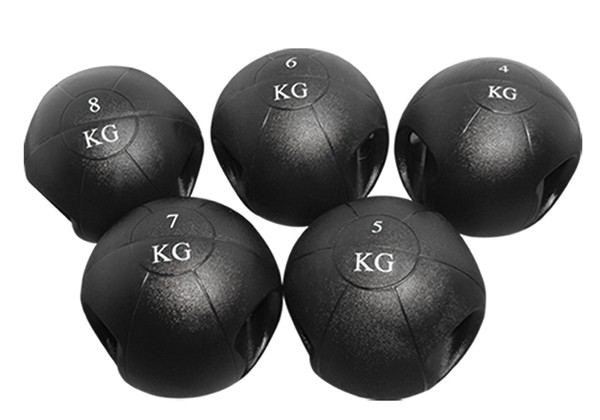 Medicinska žoga z dvema ročajema - crossfit core ball 8 kg