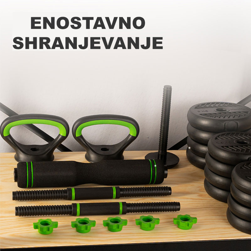 set ročk in uteži